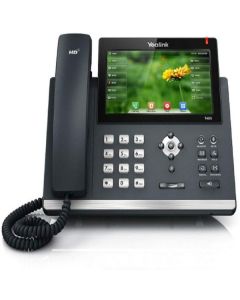 Yealink T48S IP Phone, 16 Lines. 7-Inch Color Touch Screen Display. USB 2.0, Dual-Port Gigabit Ethernet, 802.3af PoE, Power Adapter Not Included (SIP-T48S).