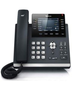 Yealink SIP-T46S IP Phone, 16 Lines. 4.3-Inch Color Display. Dual-Port Gigabit Ethernet, 802.3af PoE
