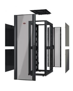  APC NetShelter SX 48U 1006mm Wide x 1200mm Deep Encl w/ Roof, Brush Strip Side Panels, Dual Doors, Black – AR3307X621