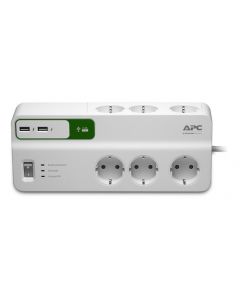  APC Essential SurgeArrest 6 outlets with 5V, 2.4A 2 port USB charger, 230V Germany – PM6U-GR